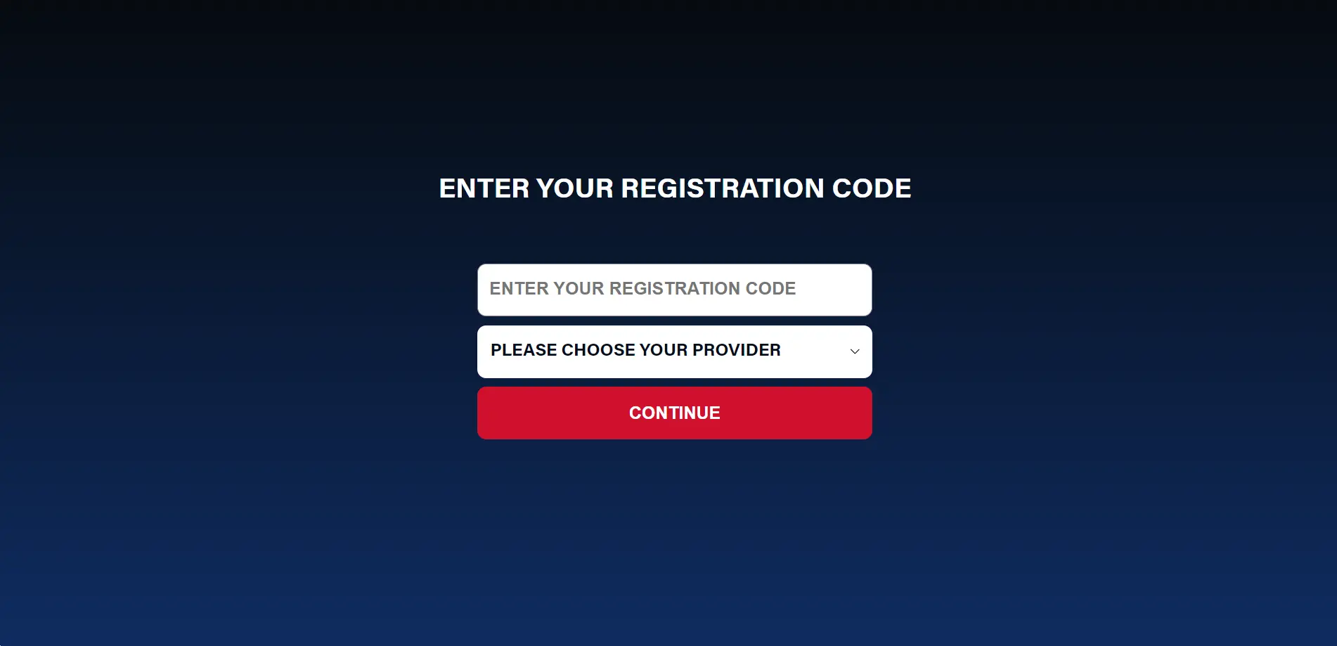 once you visit by watchmarquee/activate or watchmarquee.com/activate, User have to Enter the registration code and Select the tv Provider from the list